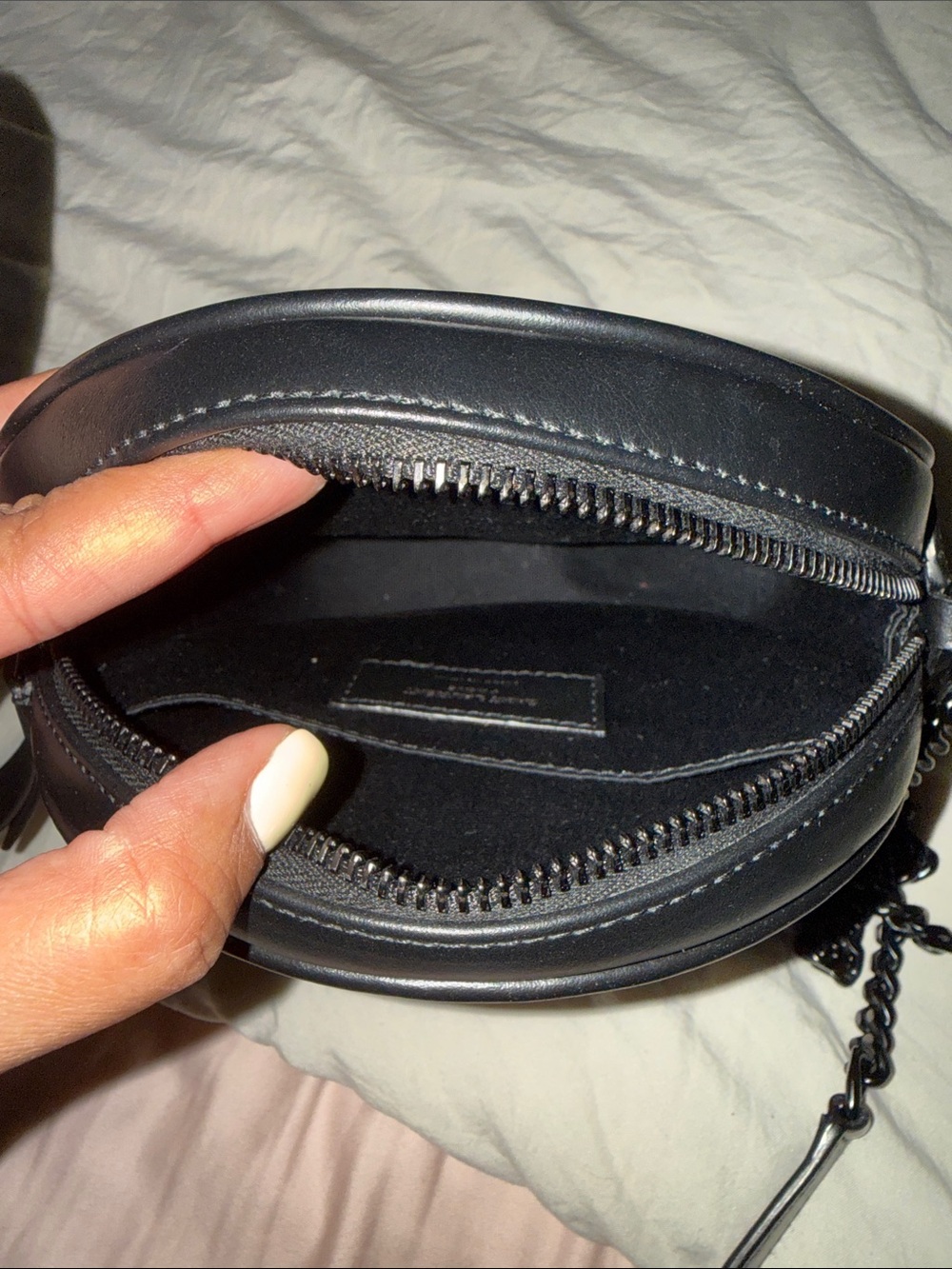 Saint Laurent Black Quilted Round Crossbody Bag with Monogram - Picture 10 of 13